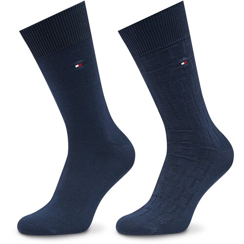 Tommy Hilfiger Set 2 parov mo&amp;scaron;kih visokih nogavic 701222634 Navy 002 Slike