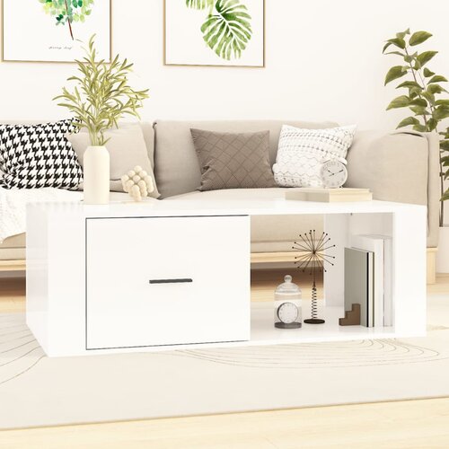 vidaXL Stolić za kavu sjajni bijeli 100x50,5x35 cm konstruirano drvo Cene