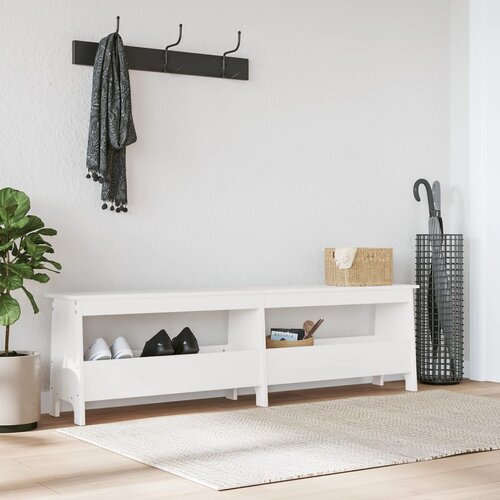  Klupa za hodnik bijela 160x28x45 cm od masivne borovine Cijene