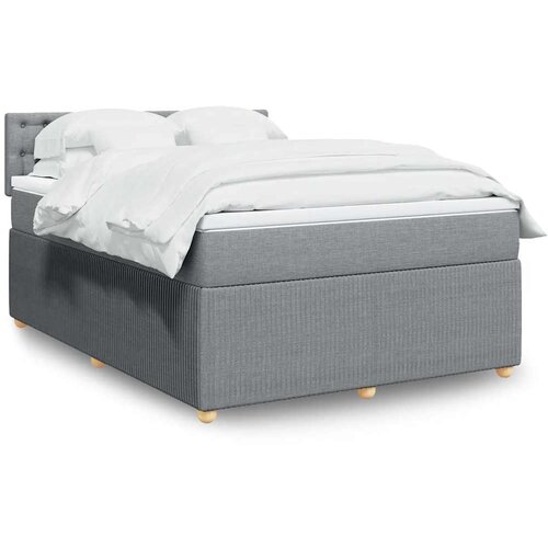  Krevet box spring s madracem svjetlosiva 160x200 cm tkanina Cijene