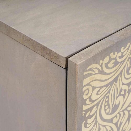 VidaXL Kupaonski ormar Siva 38 x 33 x 58 cm Čvrsto drvo manga Slike
