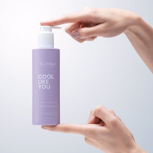 ICONIQUE Professional COOL LIKE YOU Perfect Blonde &amp;amp; Silver Violet balzam za nevtralizacijo rumenih odtenkov 250 ml Slike