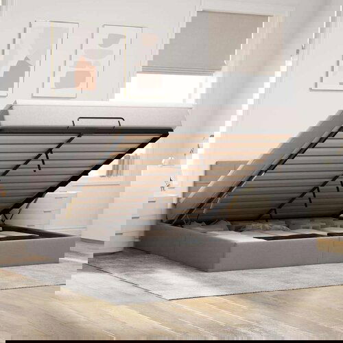 vidaXL Otomanski krevet s madracem smeđesivi 160x200cm od tkanine Cijene