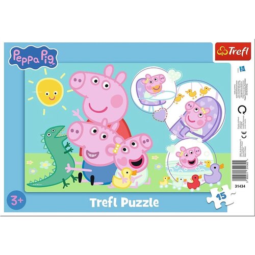 Trefl Sestavljanka v okvirju 15 kosov - Peppa Pig - 1 k. Slike