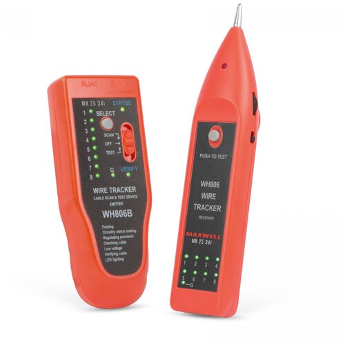 Maxwell-Digital Iskalnik kablov z zvočnim opozorilom, LED - RJ45 tester kablov Cene