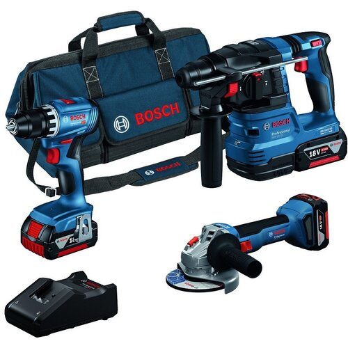 Bosch gsr 18V-45 + gbh 18V-22 + gws 18V-8 + 3 x baterije 4.0Ah + brzi punjač 0615A5007L Slike