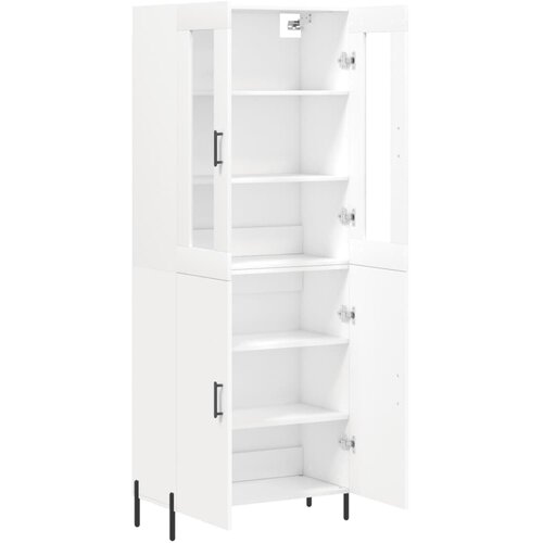  Visoka komoda bijela 69,5x34x180 cm konstruirano drvo Slike