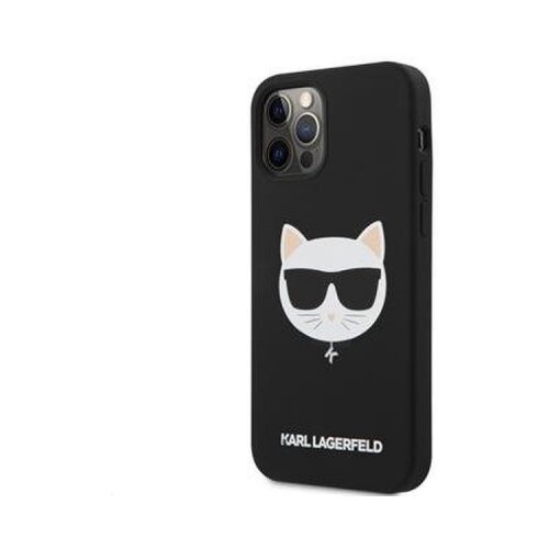 Karl Lagerfeld Originalen ovitek KLHCP12MSLCHBK za iPhone 12 Pro črna silikonska zaščita - Choupetts head Cene