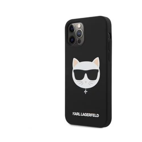 Karl Lagerfeld Originalen ovitek KLHCP12MSLCHBK za iPhone 12 Pro črna silikonska zaščita - Choupetts head