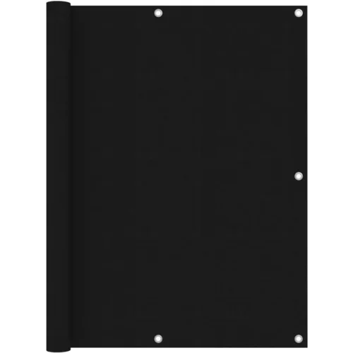 vidaXL Balkonsko platno črno 120x500 cm oksford blago, (20610792)