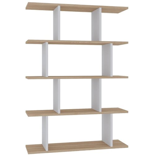Kalune Design Bijela/prirodna polica za knjige u dekoru hrasta 90x127 cm Harmon - Slike