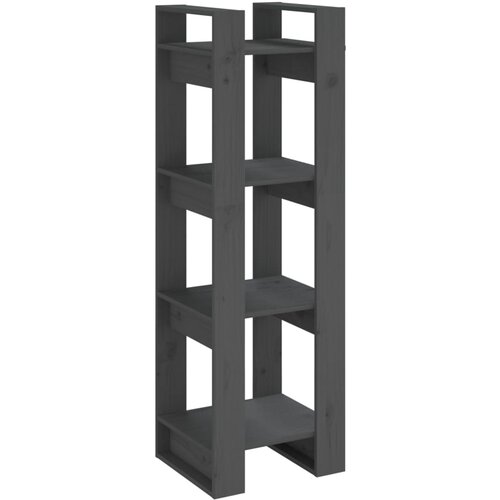 Maison Chic Knjižna omara - Knjižni regal siva 41x35x125 cm trdna borovina, (21723315) Cene