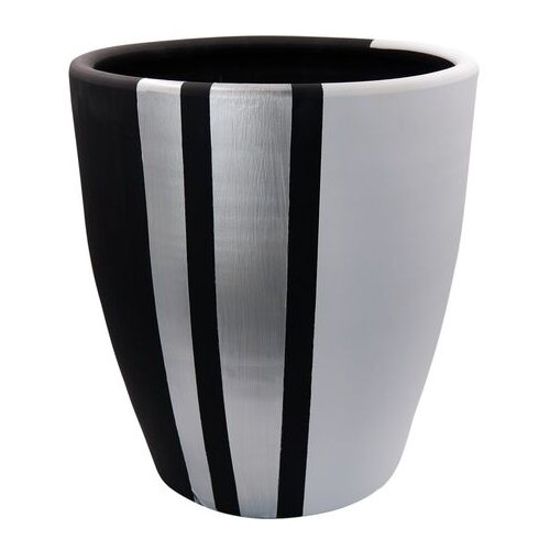 WALLXPERT decorative pot pietra 36 black grey Slike