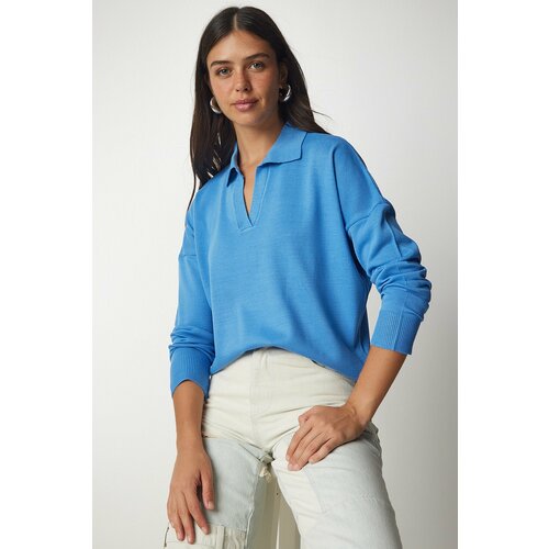 Happiness İstanbul Sweater - Dark blue - Regular fit Cene