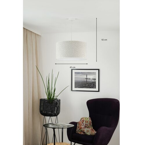  Brilagi - Visilica na sajli BOUCLE ROLLER 1xE27/15W/230V prečnik 45 cm u krem boji Slike