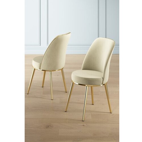 Hanah home Pefa set stolica, 45x91x42 cm, 6 dijelova, zlatno-krem boja Cene