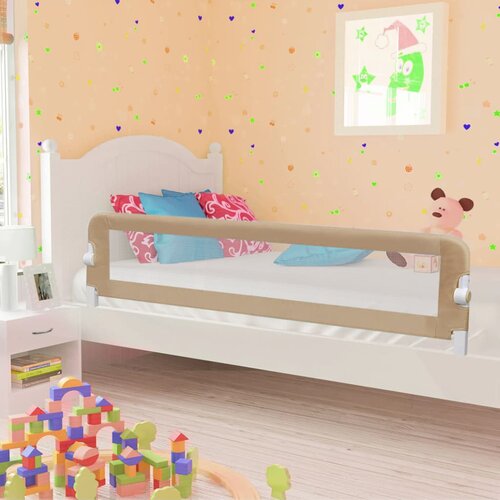 vidaXL Posteljno varovalo za otroke taupe 180x42 cm poliester, (20608987) Cene