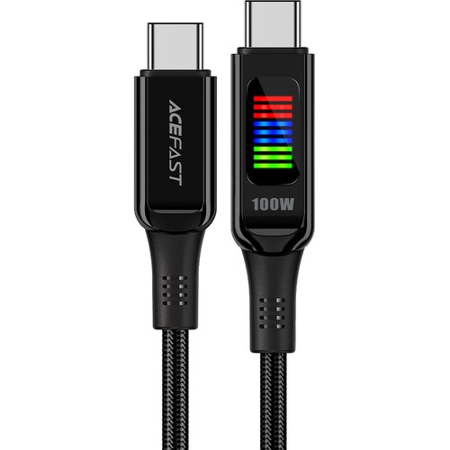 Acefast USB-C - USB-C kabel 100W z zaslonom 1,2m, črn, (21580729) Cene
