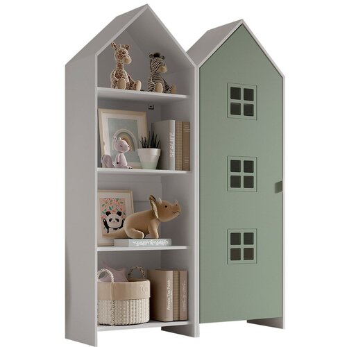 Vipack Bijela/zelena otvorena dječja garderoba 115x171,5 cm CASAMI BRUGES – Cijene