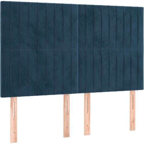  Uzglavlja 4 kom tamnoplavi 72 x 5 x 78/88 cm bar&amp;scaron;unasti Slike
