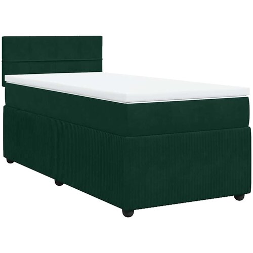 Box spring krevet s madracem tamnozeleni 80 x 200 cm bar&amp;scaron;unasti Slike
