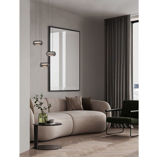 Nova Luce Mat črna steklena LED zatemnitvena viseča svetilka &amp;oslash; 35 cm Jailyn &amp;ndash; Slike