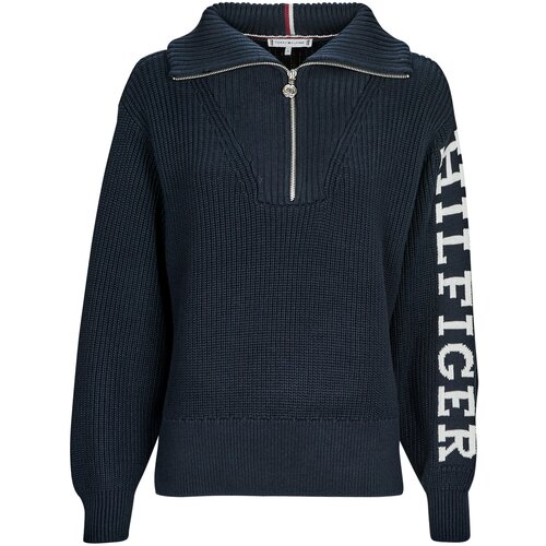 Tommy Hilfiger Puloverji PLACED HILFIGER 1/2 ZIP SWEATER Slike