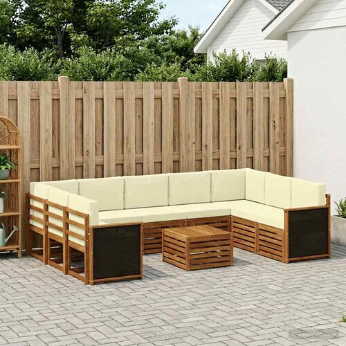  Set vanjskih sofa 10 kom. Prirodna i krem Cijene