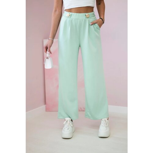Kesi Włoski Wide-leg trousers buttery-fabric mint Slike