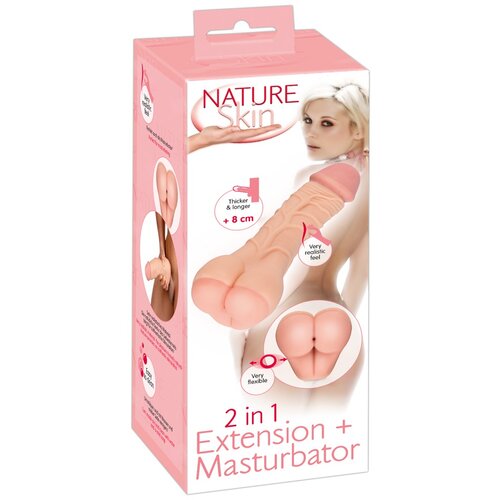 Nature Skin 2 in 1 Extension + Masturbator Cene