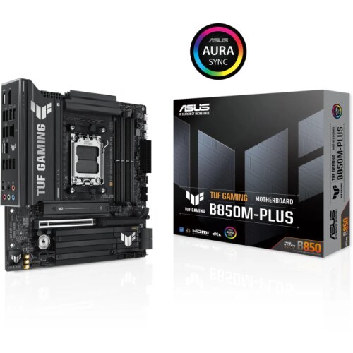 Asus TUF GAMING B850M-PLUS, DDR5, SATA3, USB3.2Gen2x2, DP, 2.5GbE, AM5 mATX Cene