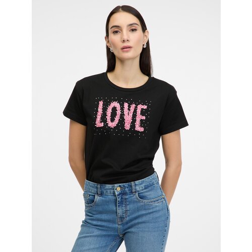 Orsay Black women&amp;#039;s short-sleeved T-shirt - Women&amp;#039;s Slike