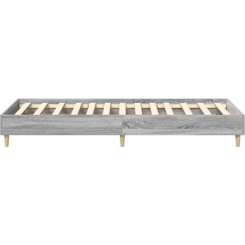 VidaXL Okvir kreveta bez madraca siva Sonoma 75x190 cm izrađeno drvo Slike