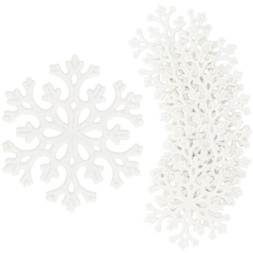 springos set božićnih ukrasa "Snježna pahulja", 6 cm, 8 komada, bijela Cijene