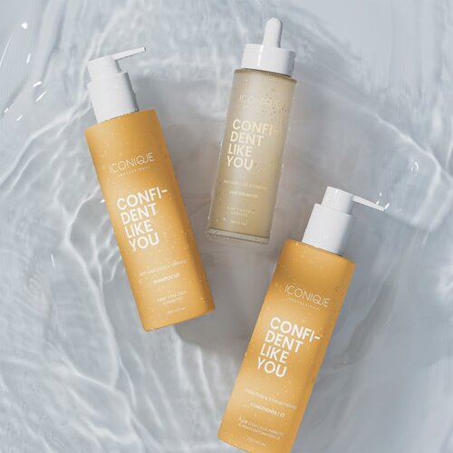 ICONIQUE Professional CONFIDENT LIKE YOU Anti-Hair Loss &amp;amp; Thinning vlažilni in krepilni balzam 250 ml Slike