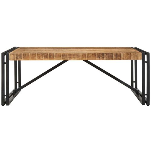 Maison Chic Kava miza - kavna mizica - Nizka mizica 100x100x35 cm Masivni neobdelan les Mango, (21754774) Cene
