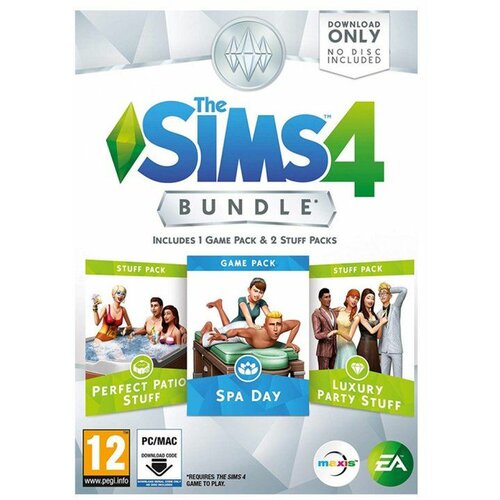 Electronic Arts PC igra The Sims 4 Bundle Pack 1 Perfect Patio Stuff + Spa Day + Luxury Party Stuff (Code in a Box) Slike