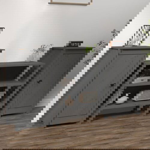 vidaXL Komode 2 kom sive 40 x 35 x 80 cm od masivne borovine Cijene