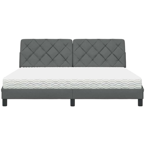 VidaXL Krevet s madrac svjetlosivi 180x200cm tkanina Slike