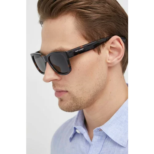Saint Laurent Sončna očala moški, rjava barva