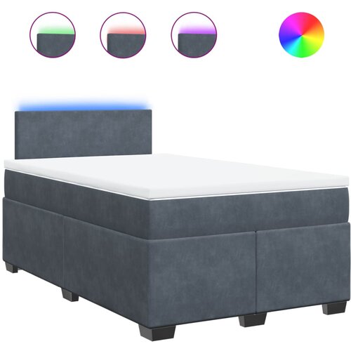 Maison Chic Box spring postelja - Vzmetna postelja z vzmetnico temno siva 120x200 cm žamet SL23173, (21892039) Cene