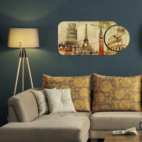 Wallity Zidni sat YMS-52, 68x32 cm, 2 dijela Cene