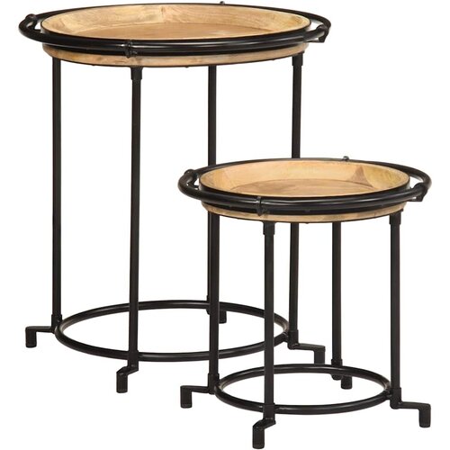 vidaXL 2 kosa stranske mize solid wood mango Cene