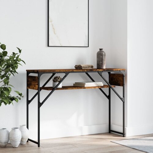 vidaXL Konzolni stol s policama boja hrasta 105x30x75 cm Cene