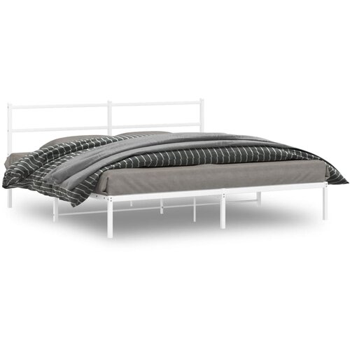 vidaXL Metalni okvir za krevet s uzglavljem bijeli 183x213 cm Cene