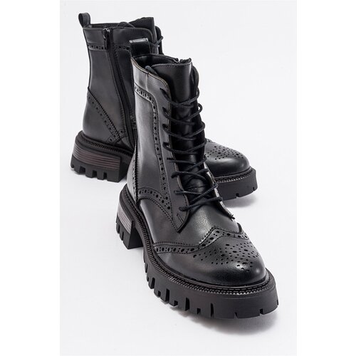 LuviShoes Women&amp;#039;s CORALO Black Lace up Boots Slike