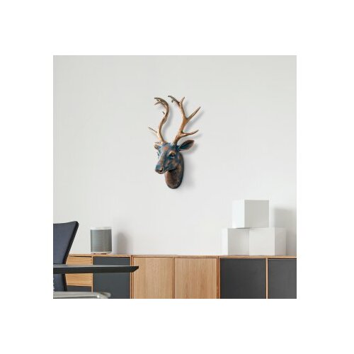 Wallity Zidna dekoracija Jelen, 26x38x17cm, Zlatna boja Slike