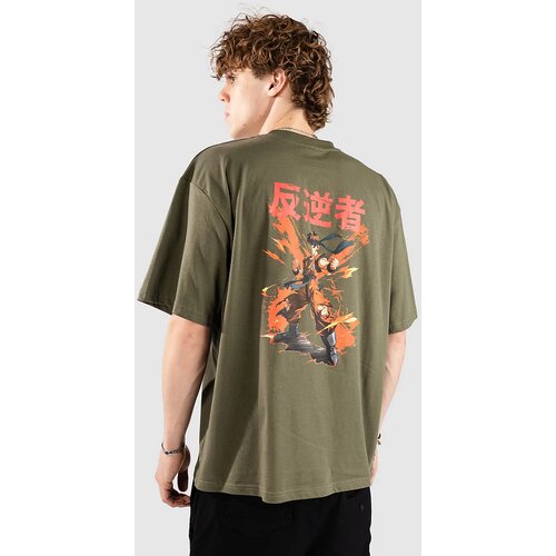 Redefined Rebel CCAnime Fight Oversized Fit T-shirt thyme Cene