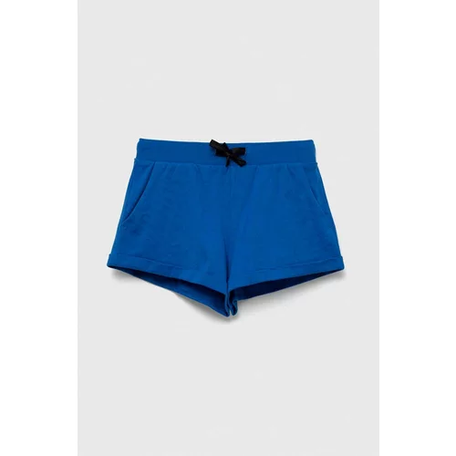 Sisley Otroške bombažne kratke hlače mornarsko modra barva