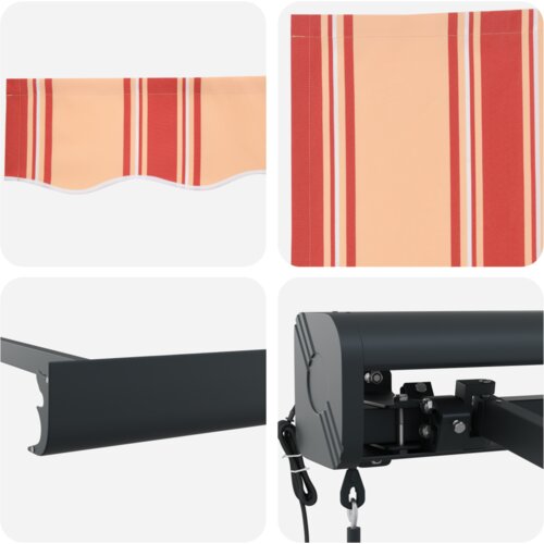 VidaXL Automatska uvlačiva tenda žute i narančaste boje 300x250 cm Slike